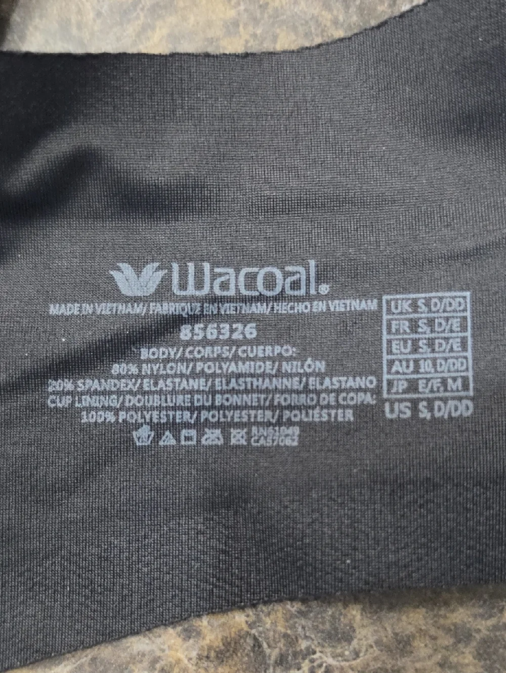 ​Wacoal Flawless Comfort Wirefree Bra Black Small D/DD 856326 NWOT